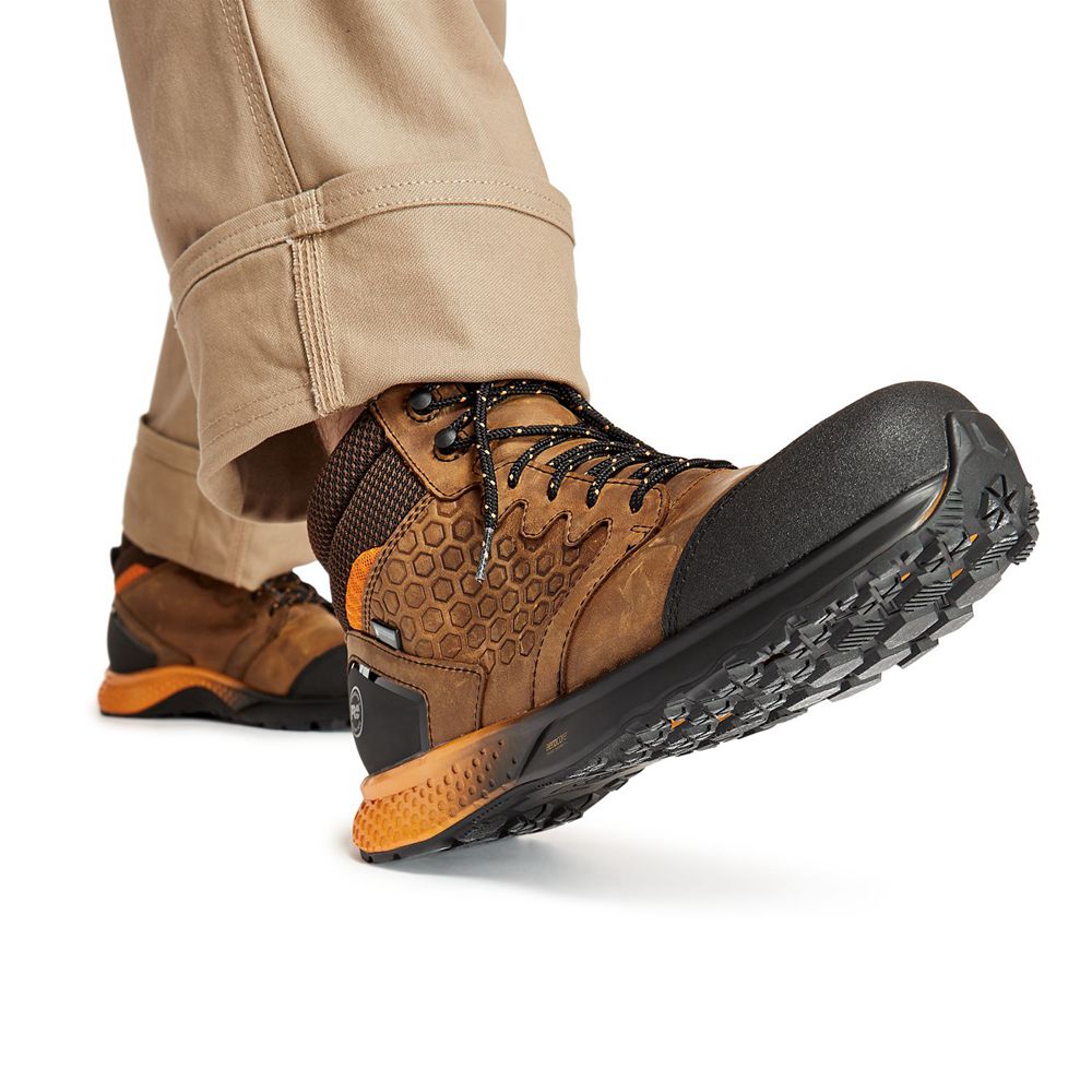 Bocanci De Muncă Timberland Barbati Maro/Negrii - Pro® Reaxion Comp Toe - Romania - WVICDY267